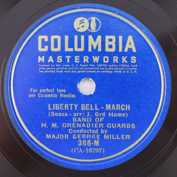 H.M. Grenadier Guards - Anchors Aweigh/Liberty Bell 1939 10" 78rpm Record 366-M - Picture 3 of 16